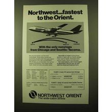 1978 Northwest Orient Airlines Ad - Fastest