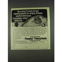 1978 Poconos of Pennsylvania Ad - Don't be Newlyweds