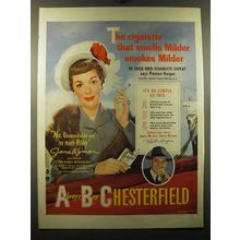 1950 Chesterfield Cigarettes Ad - Jane Wyman