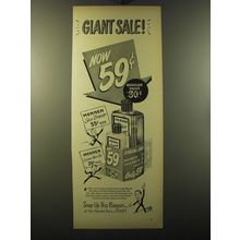 1949 Mennen Skin Bracer and Cream Hair Oil Ad - Giant Sale