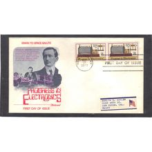 FDC Fleetwood 1500 6c Electronics Pair (Cachet-Label/A) CV42230