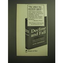 1970 Decline and Fall Book by Otto Friedrich Advertisement