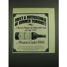 1971 Baron Philippe de Rothschild Mouton-Cadet Wine Advertisement