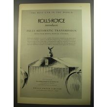 1952 Rolls-Royce Cars Ad - The best car in the world Rolls-Royce