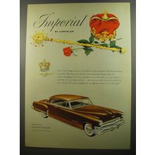 1952 Chrysler Imperial Car Ad - Imperial by Chrysler