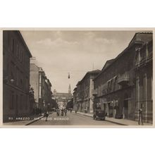 Arezzo Via Gu Do Monaco Italy Real Photo 1942 WW2 Postcard