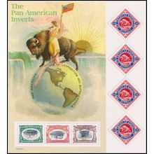 Pan American Inverts Full Sheet of 7 Stamps Scott 3505 - Stuart Katz