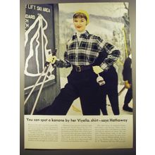 1954 Hathaway Shirts Ad - You can spot a kanone by her Viyella shirt