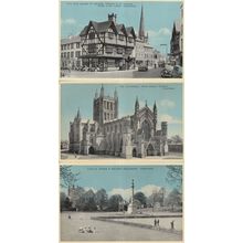 Hereford Castle Green Nelson Statue 3x Blue Dennis Postcard s