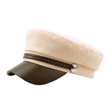 Women Ladies Cap Vintage Military Cotton Beret Flat Hats Newsboy Baker Visor Cap