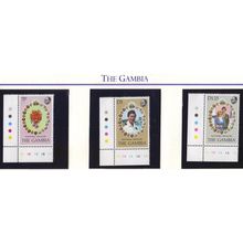 GAMBIA SG454-456 1981 ROYAL WEDDING Unmounted Mint