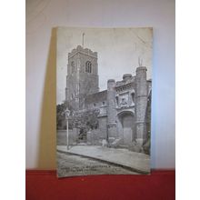 ST. PETER'S CHURCH WOLSEY GATE, IPSWICH, SUFFOLK used antique postcard 1917 pm =