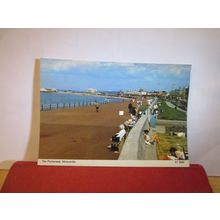 THE PROMENADE, MORECAMBE , Lancashire used postcard by Bamforth 1989 pm =