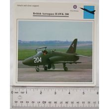 British Aerospace Hawk 200 - GB - Attack & Close Support - Collectors Club Card
