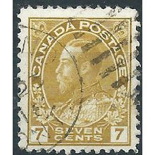 Canada 1916 SG209 7c Yellow-Ochre Good/Fine Used....