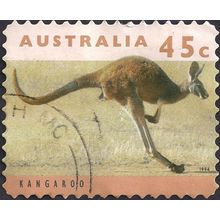 AUSTRALIA, MAMMALS, Kangeroo, brown 1992, 45c, #2