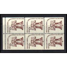 1595a 13c Liberty Bell Fine MNH DG Pane/6 L00793