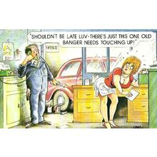 BAMFORTH COMIC "Shouldn't Be Late" Postcard (059)
