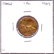 1949 Belgian Congo 1 Franc Coin