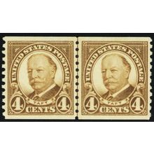 687, Mint NH 4¢ XF/Superb Coil Line Pair - PSE Graded 95 * Stuart Katz