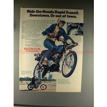 1976 Honda XL350 Motorcycle Ad - Ride the Rapid Transit
