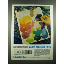 1976 Grumbacher Superba White Oil Paint Ad - Makes Brilliant Tints