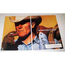 1991 2-pg Marlboro Cigarettes Ad - Marlboro Man, Cowboy