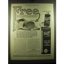 1921 Klenzo Toilet Soap and Dental Crme Ad - Free this cake of Klenzo toilet
