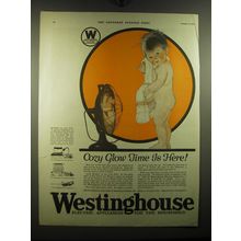 1921 Westinghouse Cozy Glow Heater Ad - Cozy glow time is here