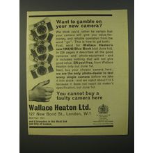 1964 Wallace Heaton Cameras Ad - Want to gamble on your new camera?