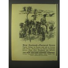 1964 The New Zealand Shipping Company Ad - New Zealand - Pastoral Scene