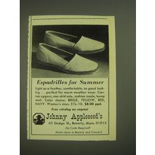 1974 Johnny Appleseed's Slippers Advertisement - Espadrilles for summer