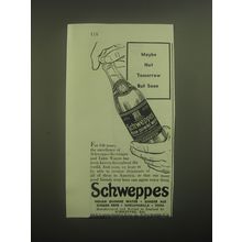 1945 Schweppes Beverages Ad - Maybe not tomorrow but soon