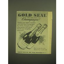 1945 Gold Seal Champagne Advertisement