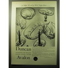 1950 Duncan Avalon Crystal Ad - A Style event of first importance