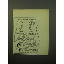 1950 Bell Book and Candle Play Advertisement - Rex Harrison, Lilli Palmer