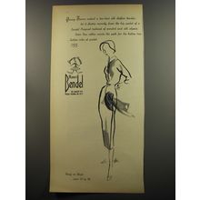 1953 Henri Bendel Dress Ad - Young-Timers unfurl a two-tone silk chiffon