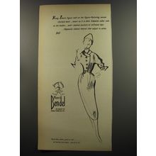 1953 Henri Bendel Dress Ad - Young-Timers figure well on the figure-flattering