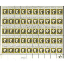 Edgar Lee Masters Poet Sheet of Fifty 6 Cent Postage Stamps Scott 1405