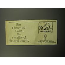 1968 Christmas Seals Ad - Use Christmas Seals. It's a matter of life and breath