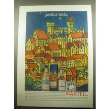 1959 Martell Cognac Ad - Joyeux Noel