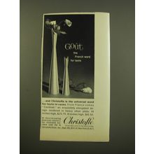 1961 Christofle Cardinal Vases Advertisement - Gout the French Word for taste