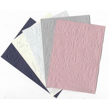 A6 Embossed Card. 10 Sheets. Village Scene. Cardmaking Scrapbooking Crafts