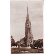 ED 347 RUGBY - ST MARIE'S CHURCH. RP POSTCARD