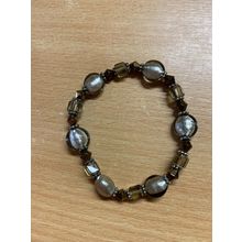 VINTAGE GOLD & SILVER TONE BEADED BRACELET 15.68 GRAMS 8.5cm-LONG (J)