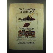 1989 Taster's Choice Coffee Ad - Gourmet Tastes
