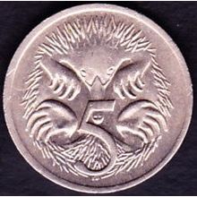 1972 Australia 5c Coin