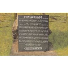 Celerts Grave Gravestone Beddgelert Wales 1970s Postcard