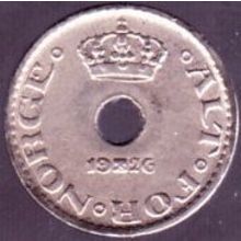 1926 Norway 10 Ore Coin