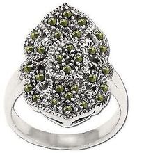 Sterling Silver Genuine 30 Marcasite Lacy Ring